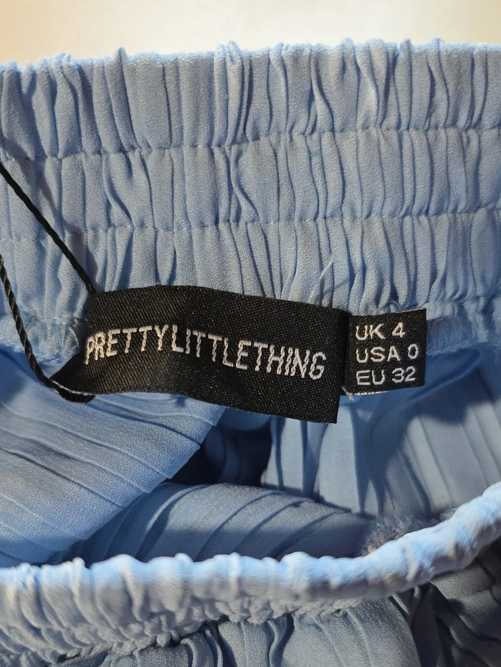 PrettyLittleThing-  Pale Blue Chiffon High Waist Shorts. Size 0. NWT